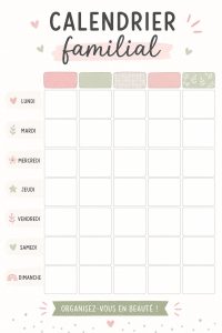 Un assortiment de 29 modèles de calendriers imprimables et colorés