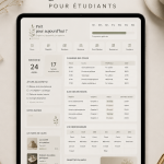 Modèle Notion inspiré par la Light Academia avec un design esthétique et fonctionnel