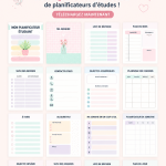 Un étudiant utilisant un modèle d'organisation pour planifier ses études