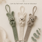 Femme se concentrant sur son projet de crochet avec des pelotes de laine