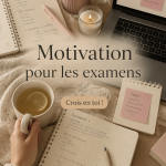 Un étudiant concentré sur ses révisions pour des examens avec des livres et un ordinateur