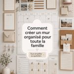 Mur de planification familiale décoré avec des calendriers et notes
