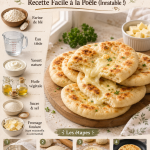 Naans au fromage dorés, prêts à être dégustés sur une assiette.