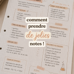 Un ensemble de notes esthétiques colorées sur un bureau en bois.