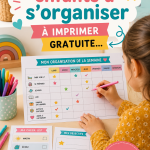 Enfant utilisant un calendrier pour s'organiser