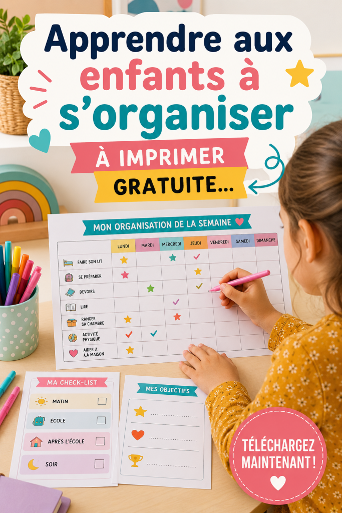 Enfant utilisant un calendrier pour s'organiser
