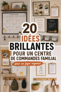 Espace de vie organisé pour toute la famille, incluant des outils pratiques.