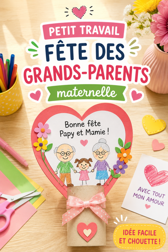 Idées de petits travaux manuels pour la fête des grands-parents avec des enfants