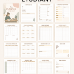 Une vue du planner étudiant gratuit à imprimer, montrant un design organisé et coloré.