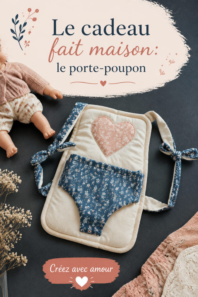 Un porte-poupon fait maison coloré avec des motifs adorables