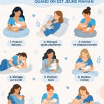 Une maman allaitant confortablement son bébé dans une position adaptée.