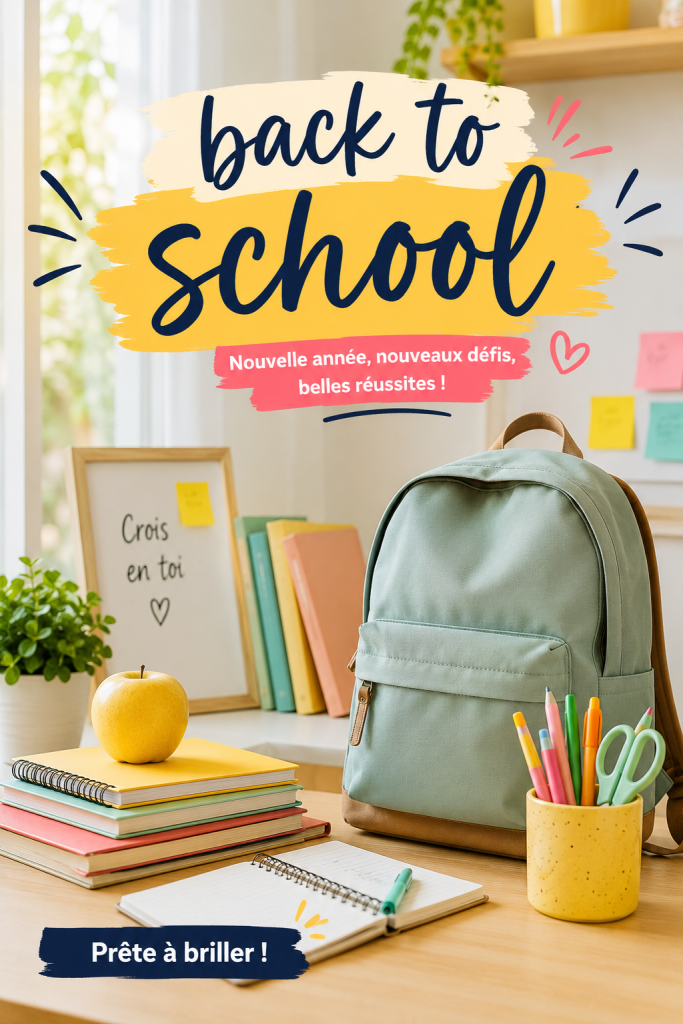 Des fournitures scolaires et des livres prêts pour la rentrée scolaire 2023, prêts à être utilisés.
