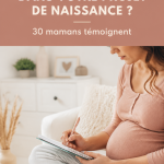 Une maman entourée de sa famille partage son projet de naissance