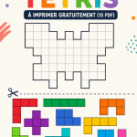 Des puzzles Tetris colorés à imprimer pour toute la famille