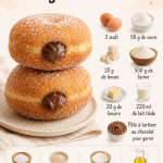 Beignets au chocolat dorés et croustillants dans un plat