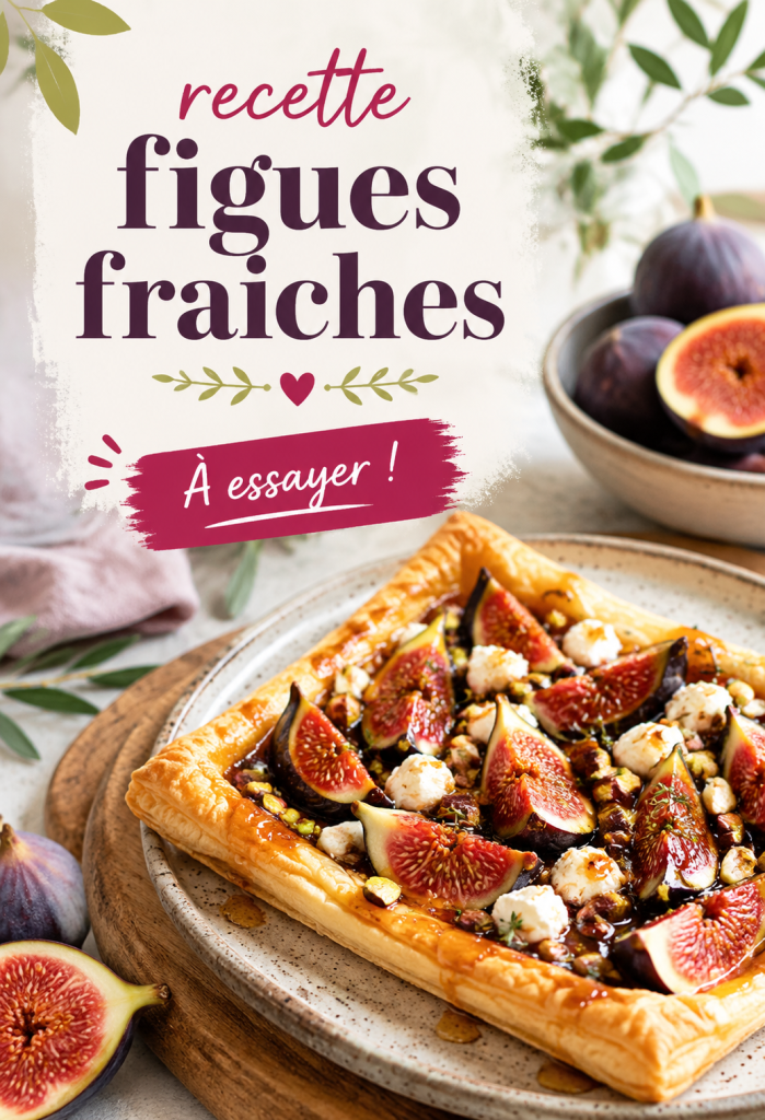 Une belle assiette de salade avec des figues fraîches et du fromage de chèvre