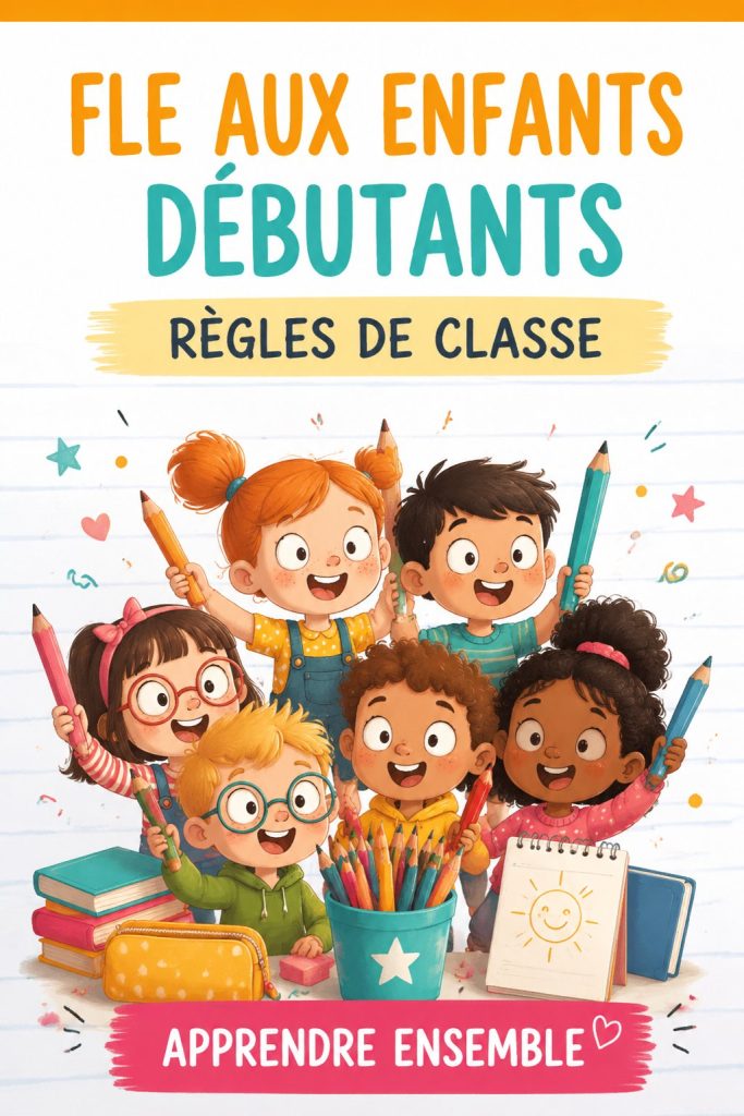 Enfants en classe FLE respectant les règles d'apprentissage