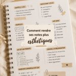 Notes esthétiques avec des couleurs pastel et des dessins decoratifs