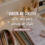 Sac à dos stylé en couleurs vives, prêt pour la rentrée scolaire.