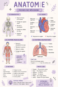 Notes de révision détaillées en anatomie pour étudiants en médecine.