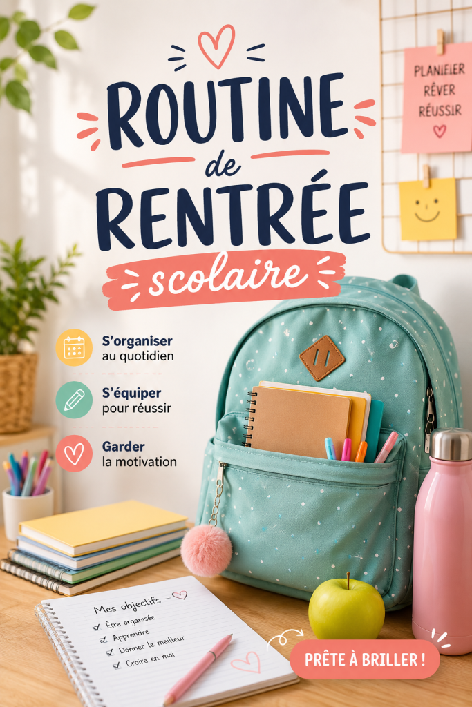 Enfants préparant leur matériel pour la rentrée scolaire