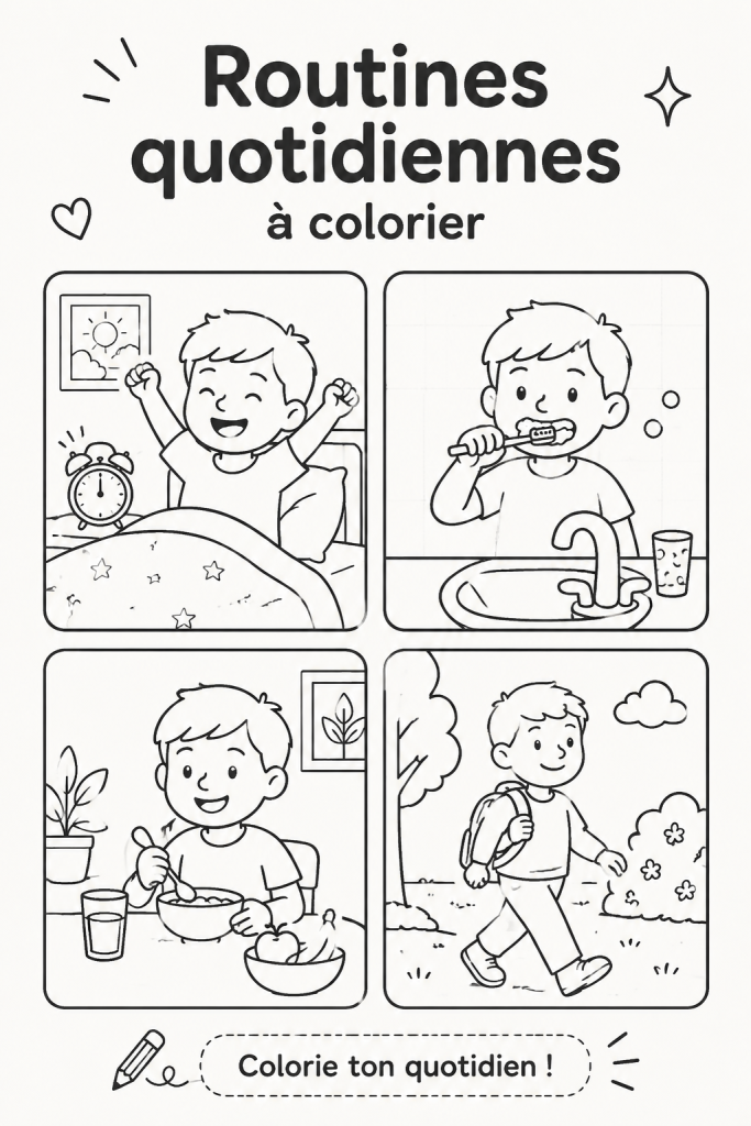 Une mère et son enfant s'amusent à colorier ensemble, entourés de fournitures artistiques.