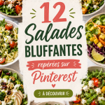 Assiette de salades colorées et fraîches prête pour un repas d'été