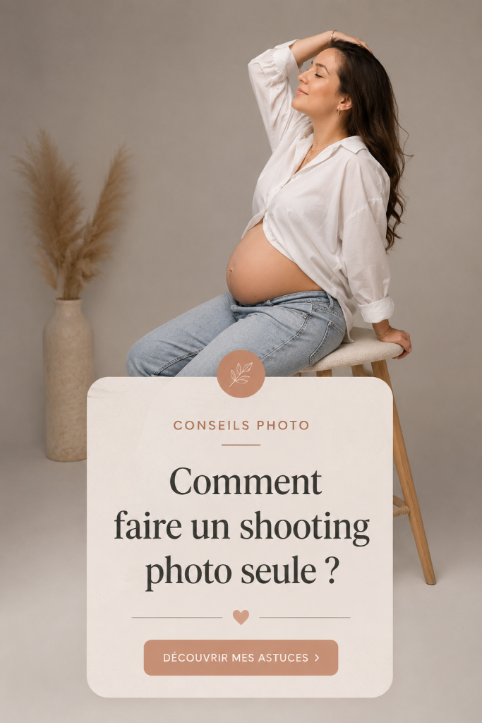 Femme souriante en train de faire un shooting photo en solo