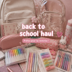 Sélection d'articles de mode et de fournitures scolaires pour la rentrée.