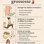 Femme enceinte se relaxant dans un cadre serein avec des éléments de décoration douce