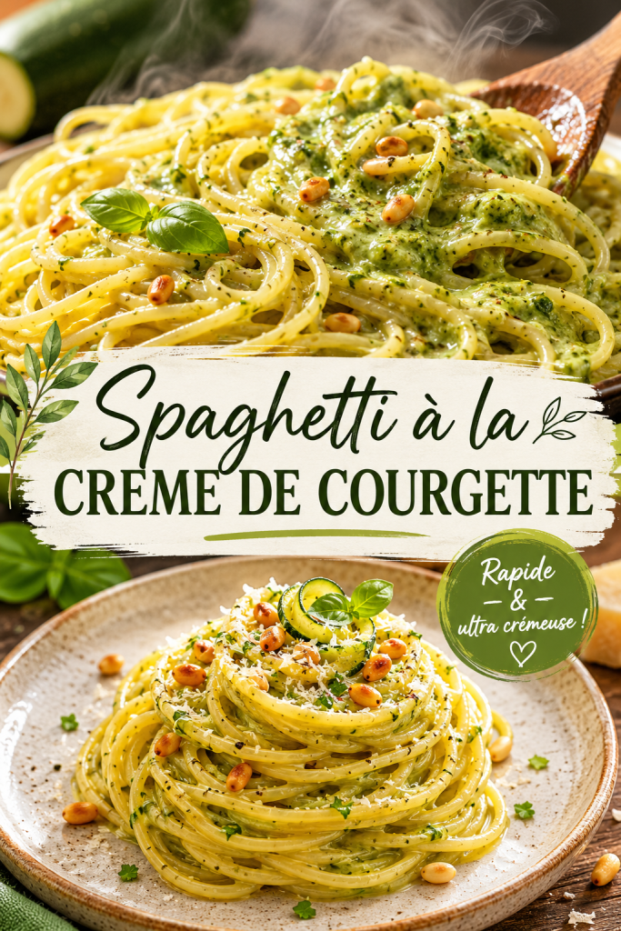 Spaghetti à la crème de courgette, un plat savoureux et crémeux