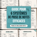 Illustration de 6 systèmes de prise de notes efficaces pour étudier