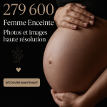 Femme enceinte portant une tenue élégante et confortable, montrant son ventre arrondi avec style.