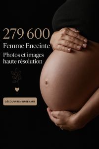 Femme enceinte portant une tenue élégante et confortable, montrant son ventre arrondi avec style.