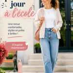 Un ensemble coloré pour le premier jour d'école, parfait pour attirer le regard des camarades.