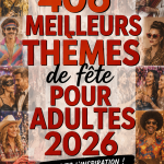 Une fête d'adultes bien décorée avec un thème inspirant et convivial.