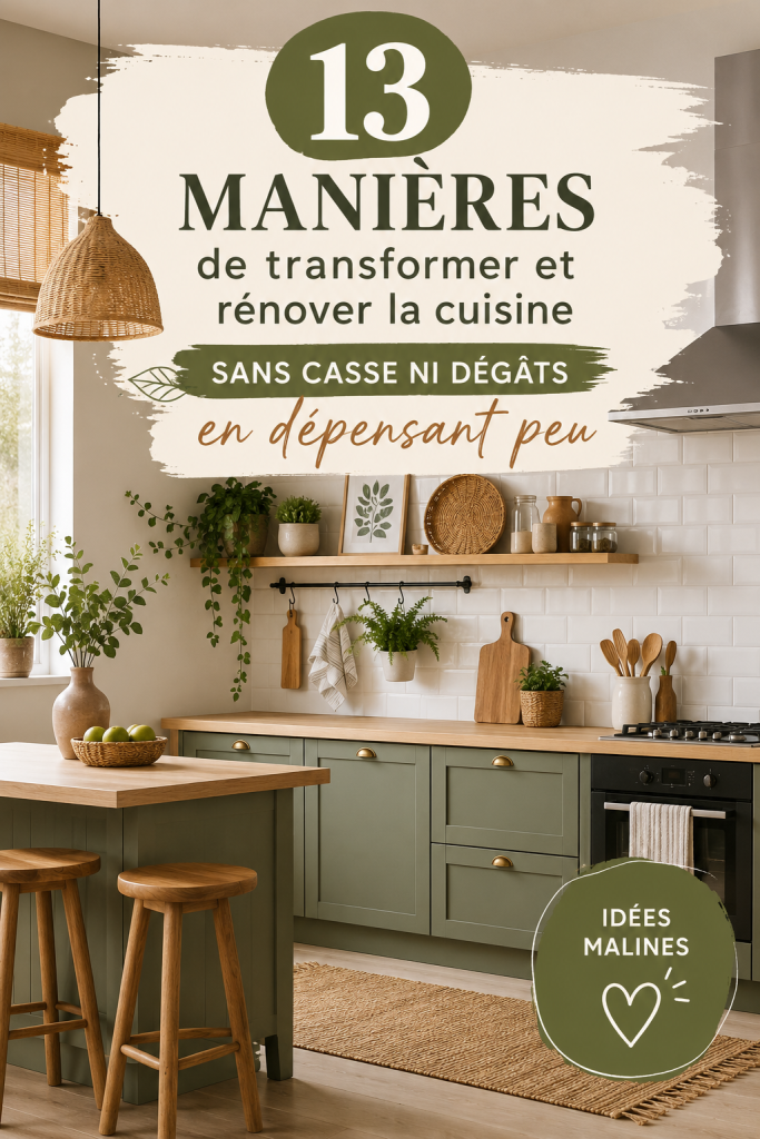 Une cuisine moderne et chaleureuse après une transformation à petit budget.
