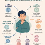 Illustration des 7 types de TDAH pour mieux comprendre.