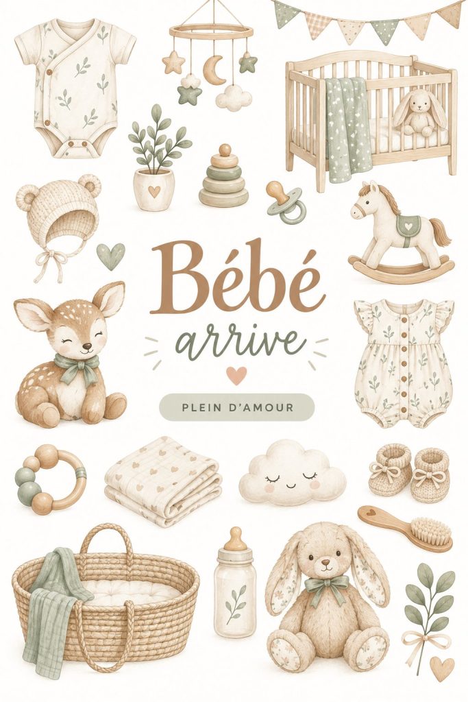 Chambre de bébé accueillante avec décor chaleureux et accessoires doux