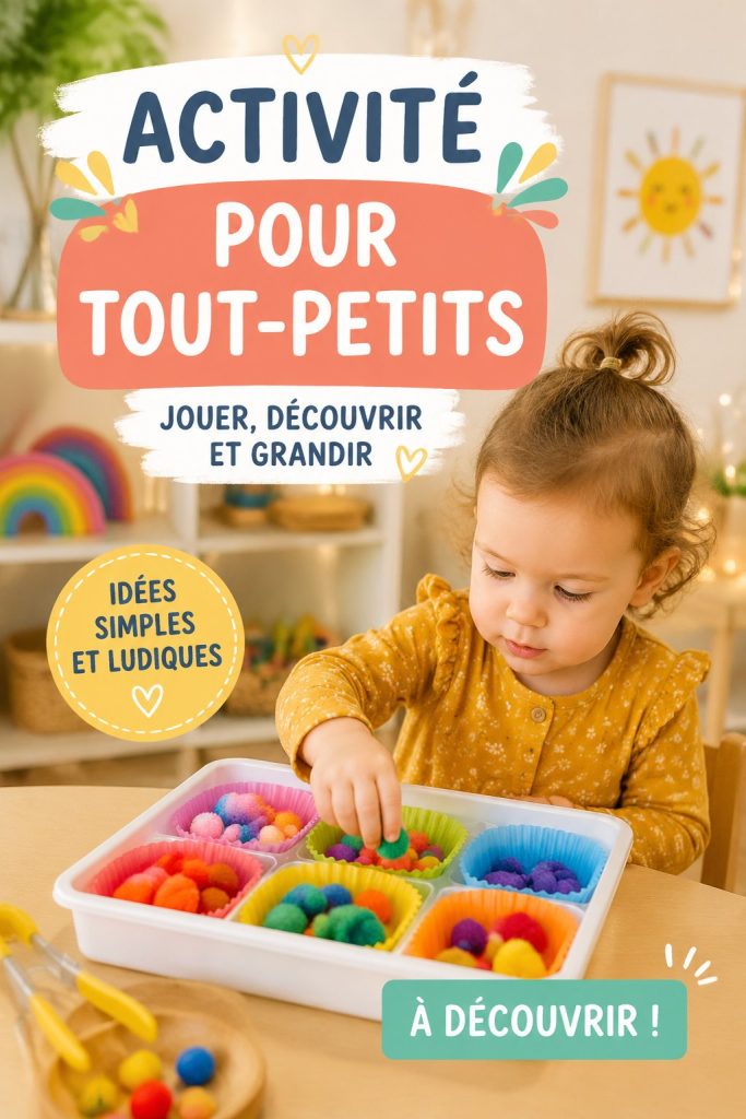 Un enfant souriant s'amusant avec des jeux de construction colorés.