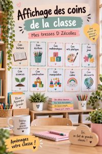 Affichage coloré et inspirant dans une salle de classe