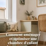 Chambre d'enfant optimisée dans un petit espace, avec mobilier fonctionnel.