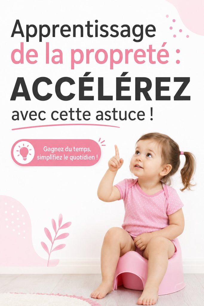 Enfant souriant dans sa salle de bain, prêt à apprendre à utiliser le pot.