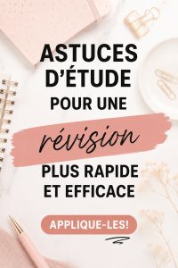 Étudiant concentré à son bureau avec des livres et des notes bien organisés.