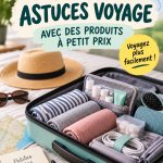 Une maman avec ses enfants heureux lors d'un voyage en famille, illustrant les astuces de voyage à petit prix.