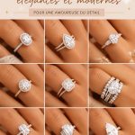 Une magnifique bague de fiançailles élégante sur un fond doux.