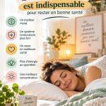 Un lit confortable prêt pour une bonne nuit de sommeil, symbolisant l'importance du sommeil pour la santé.