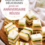 Buffet d'anniversaire avec de nombreuses options de plats