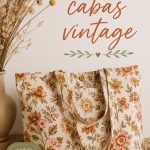 Cabas vintage coloré réalisé avec amour, tendance et pratique pour la famille