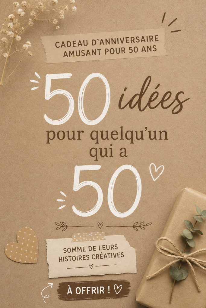 Des idées de cadeaux pour un 50ème anniversaire, mettant en avant des options personnelles et mémorables.
